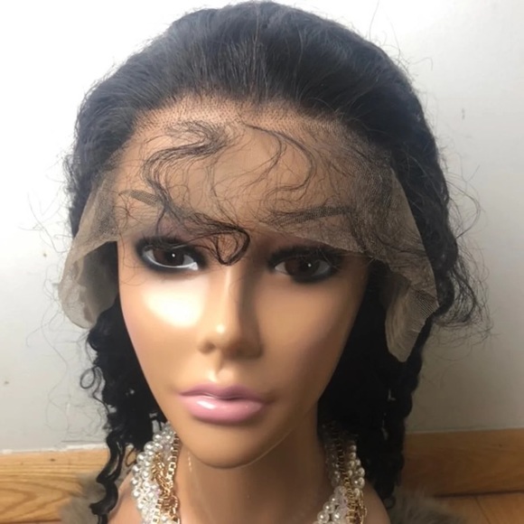 18” DEEP WAVE CURLY Lace Front Human Hair WIG NWT - Picture 2 of 8